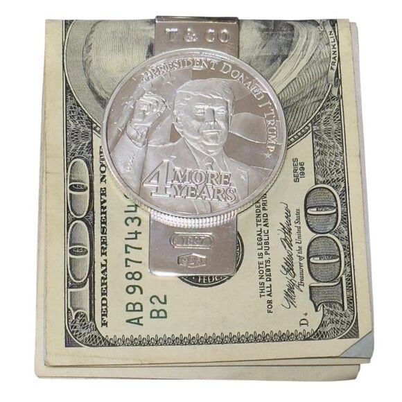 Tiffany & Co Trump Money Clip Sterling Silver Estate TIF906 - Picture 6 of 9